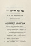 H. CON. RES. 920 by Florence P. Dwyer