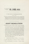 H. J. Res. 931