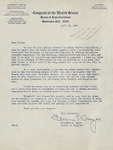 Letter from Florence P. Dwyer