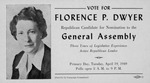Florence P. Dwyer Candidate Notice and her "first day" by Florence P. Dwyer