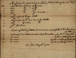 Sundries to be provided by Robert Livingston, May 8, 1755