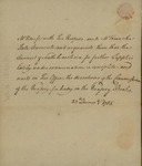 Joseph Nourse to John Kean, December 23, 1785 by Joseph Nourse