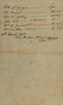 Account List by William Stephens, March 10, 1783