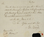 Joseph Norse to John Kean, January 1786