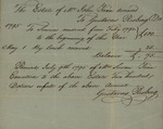 Estate of John Kean to Gustavus Risberg, July 9, 1795