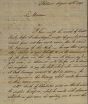 Gustavus Risberg to Susan Kean, August 29, 1795 by Gustavus Risberg