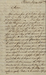 Gustavus Risberg to Susan Kean, July 29, 1796