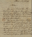 Gustavus Risberg to Susan Kean, November 14, 1796