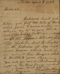 Francis Walker to J. W. Brown, April 2, 1793