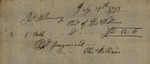 John M. Tennery to Thomas Williams, July 18, 1793 by John M. Tennery