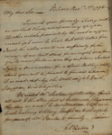 John Walker to Unknown Person, November 1, 1796