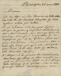 Bartholomew Corvaisier to John Kean, March 26, 1794 by Bartholomew Corvaisier