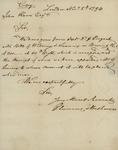 Plummer & Barham to John Kean, November 5, 1794