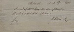Receipt: Ellenor Byrne to Susan Kean, March 4, 1791