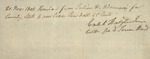 Receipt, Julian U. Niemcewicz with Caleb Halsted Jr., November 21, 1805 by Julian U. Niemcewicz and Caleb Halsted Jr.