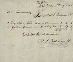 Receipt, Julian Niemcewicz to R.L. Patterson, August 28, 1805