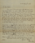 Peter Kean to Isaac Cooper, July 7, 1817 by Peter Philip James Kean