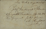 Vandervoort & Flandin to V.H. Flandin, August 4, 1815