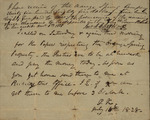 Peter Kean to Jonathan J. Chetwood, July 14, 1828