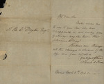 Sarah Sabina Kean to Thomas Dayton, November 8, 1830 by Sarah Sabina Kean