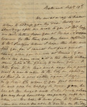 Sarah Sabina Baker to Susan Ursin Niemcewicz, September 13, 183?