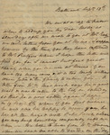 Sarah Sabina Baker to Susan Ursin Niemcewicz, September 13, 183? by Sarah Sabina Baker