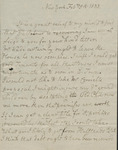 Susan Niemcewicz to Thomas Dayton, February 5, 1833 by Susan U. Niemcewicz